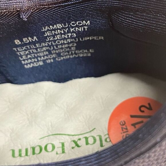 JAMBU Jenny Knit All Terra Traction Sneakers Size 8.5 Blue Relax Foam Insole New - Picture 8 of 11